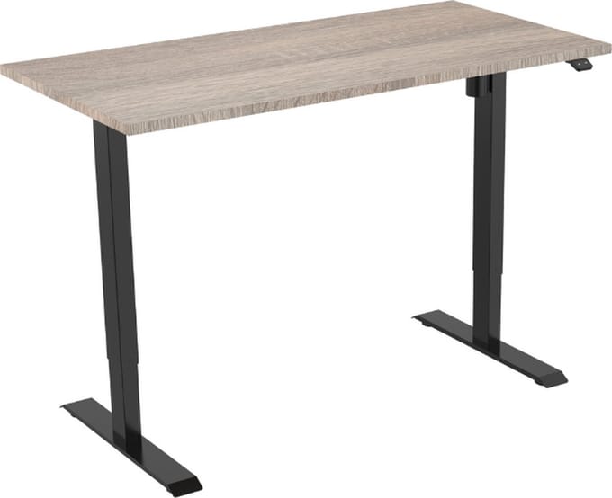 GAME HERO Marvel Bureau Elektrisch Verstelbaar 2 Motorig - 140x80cm - Zwart Frame - Robson Eiken Blad