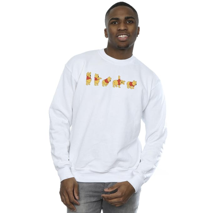Disney Heren Winnie De Poeh Stretching Sweatshirt (Wit)