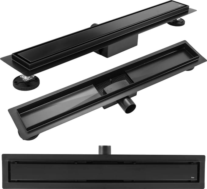 Rea Neox - Lineaire afvoer - douchegoot - Zwart - 100 cm