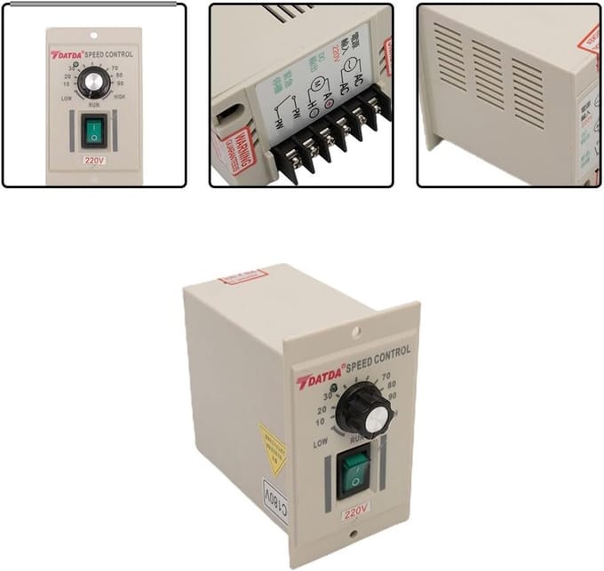 Motor Snelheidregelaar - DC Controller - Toerental Instellen - Soft Start Functie - 12 x 10 x 7 cm - Zwart