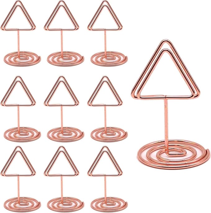 Metalen Kaarthouders - Naam Clips - Tafel Decoratie - Stevige Constructie - 100 Stuks - Rose Goud