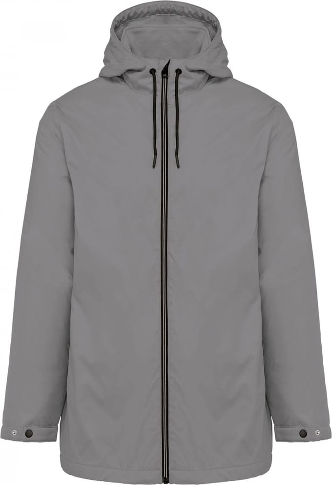 Kariban Uniseks fleecejas met gevoerde capuchon K6153 - SILVER - L