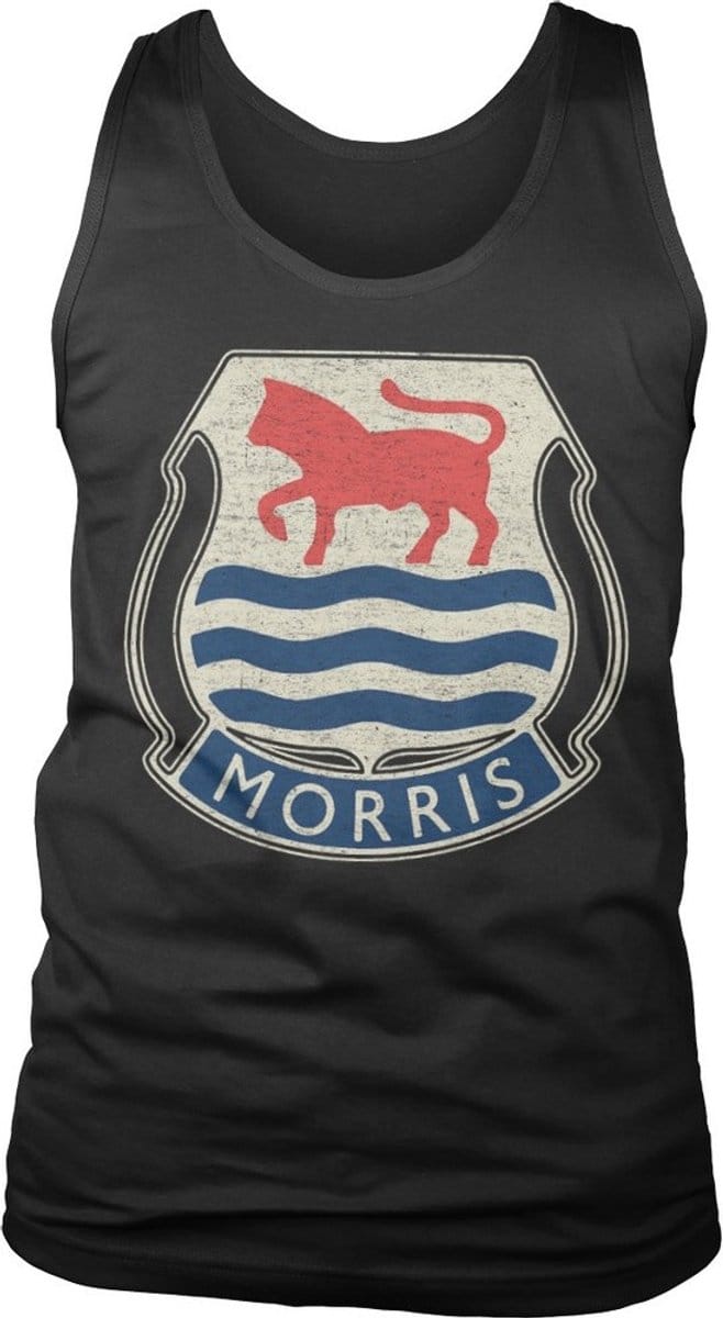 Morris Vintage tanktop met logo, zwart