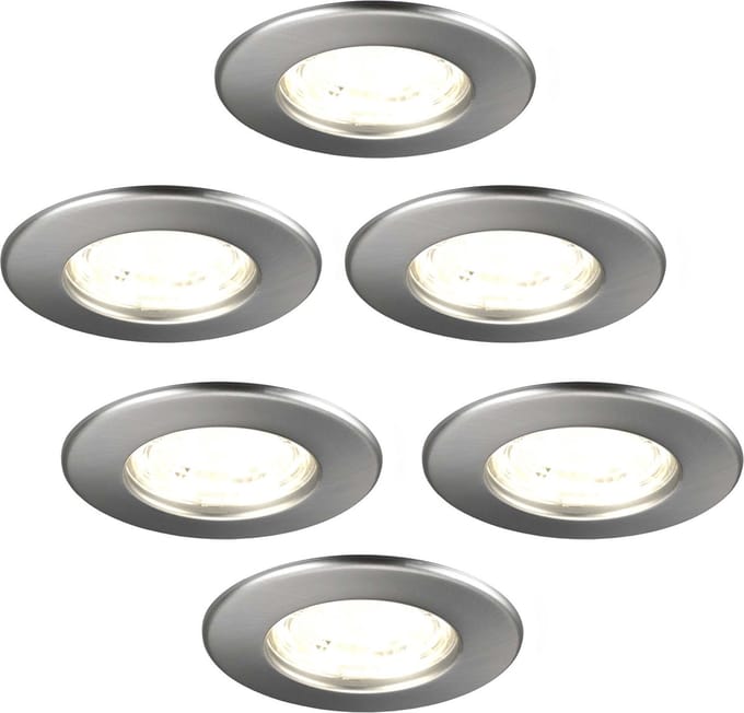 Ledvion - 6X LED Inbouwspot - Dimbaar - 5W - 2700K - Ø84mm - IP65 - RVS