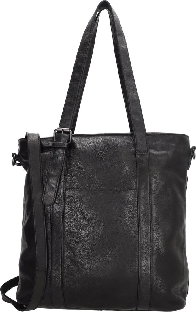 Hide & Stitches Paint Rock Shopper - 100% Leer - Zwart