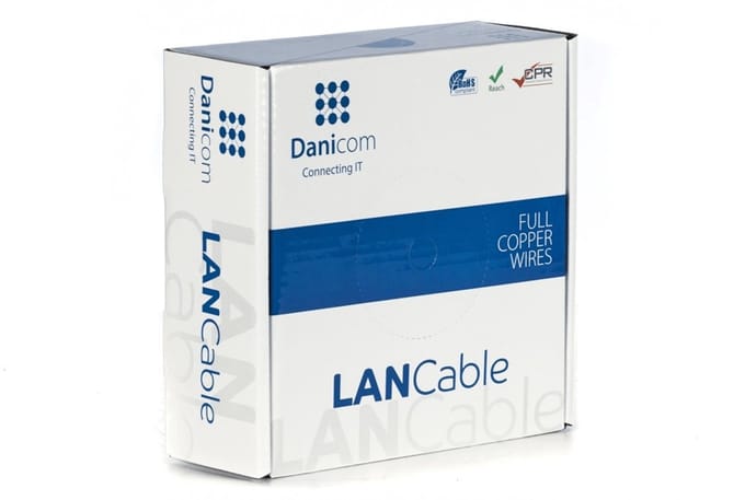DANICOM CAT6 UTP 50 meter kabel op rol stug - LSZH (Dca) - Trekdoos - Internetkabel - Netwerkkabel - UTP kabel