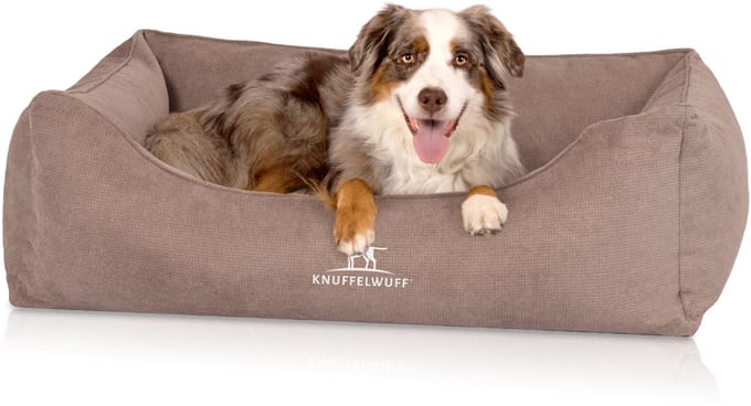 Knuffelwuff orthopedisch hondenbed met omkeerbaar kussen Baltimore 100x70 cm beige
