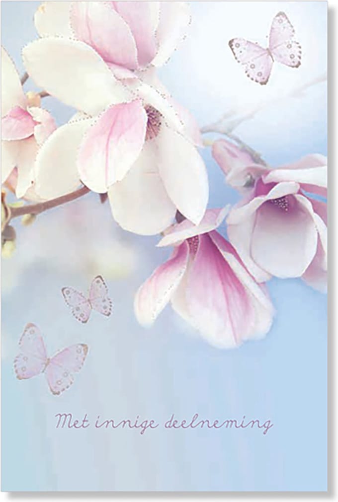 MGPcards - 6 Luxe dubbele wenskaarten - Deelneming - Foliedruk - FSC-keurmerk - 11,5 x 17 cm