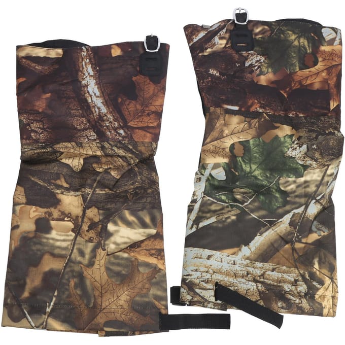 2-delige Set Waterdichte Sneeuw Gaiters voor Buiten Camouflage Hoge Legging Cover Laars voor Kamperen Gedroogde Bladeren Camouflage (XL)