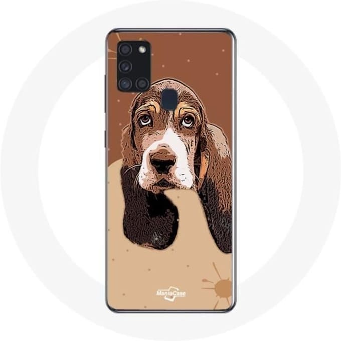 Samsung Galaxy A21S hoesje Basset Hound hondengezicht