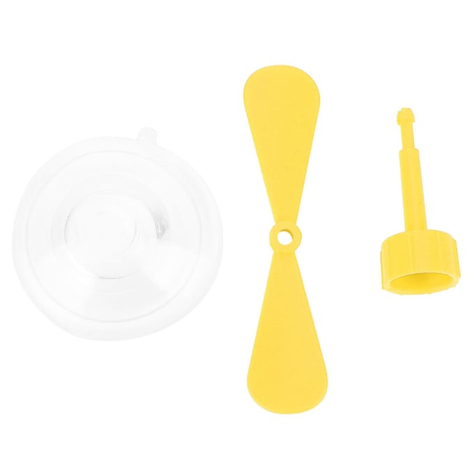Decoratieve Helm Zuignap Rubber en Plastic Motorhelm Propeller(Geel) geel