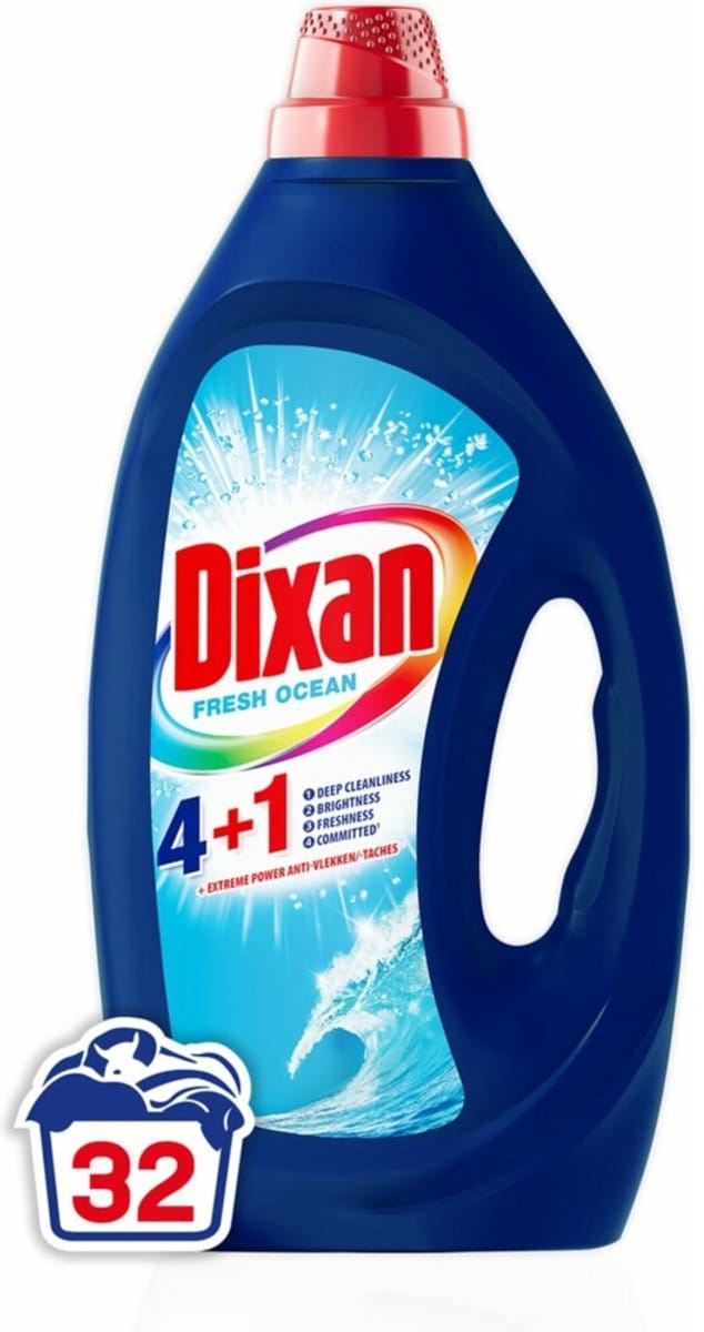 Dixan - Vloeibaar wasmiddel - Fresh Ocean - 32 wasbeurten - 1 stuk