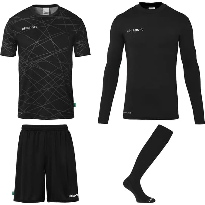 Uhlsport Prediction Bundle Keeperset Kinderen - Zwart / Wit | Maat: 128
