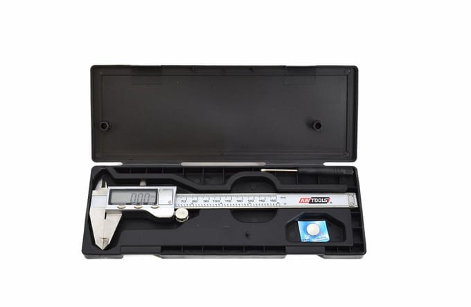 Awtools Serie - Elektronische Schuifmaat - 150mm - LCD Display - Roestvrijstalen Behuizing