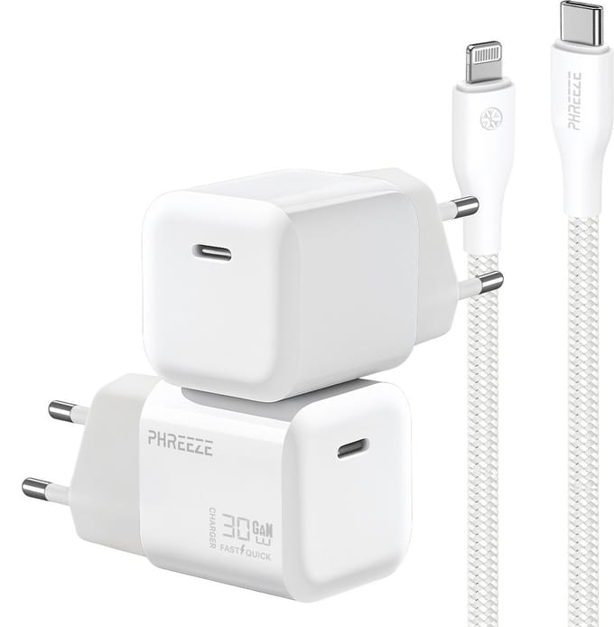 Usb C snellader geschikt voor iPhone 14 13 12 11 X 8 7 SE - 1 meter - 30w Power adapter met kabel