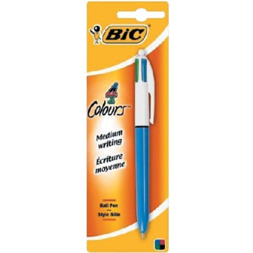 BIC 4 Colours Original Balpen met Kliksysteem - 1 Stuk - Medium Punt 1 mm