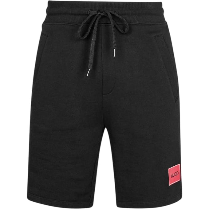 Hugo Heren Fleece Sweat Shorts (Zwart)