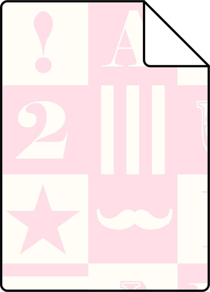 Proefstaal ESTAhome behang blokken licht roze - 26.5 x 21 cm - 138728-S