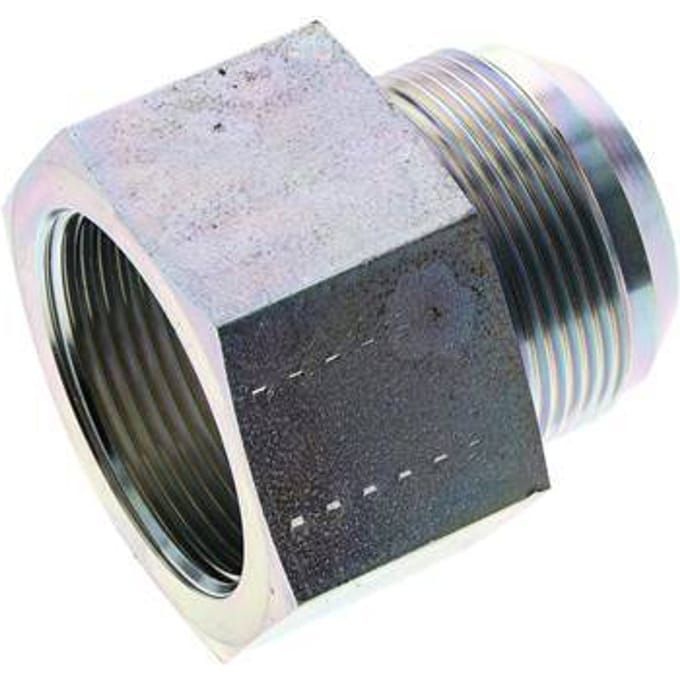 JIC Verloopnippel G1 1/2''-Binnendraad X UN 1-7/8''-12 Buitendraad Staal 105bar