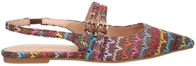 La Strada Slingback Bruin Raffia - Damesschoenen - Maat - 40
