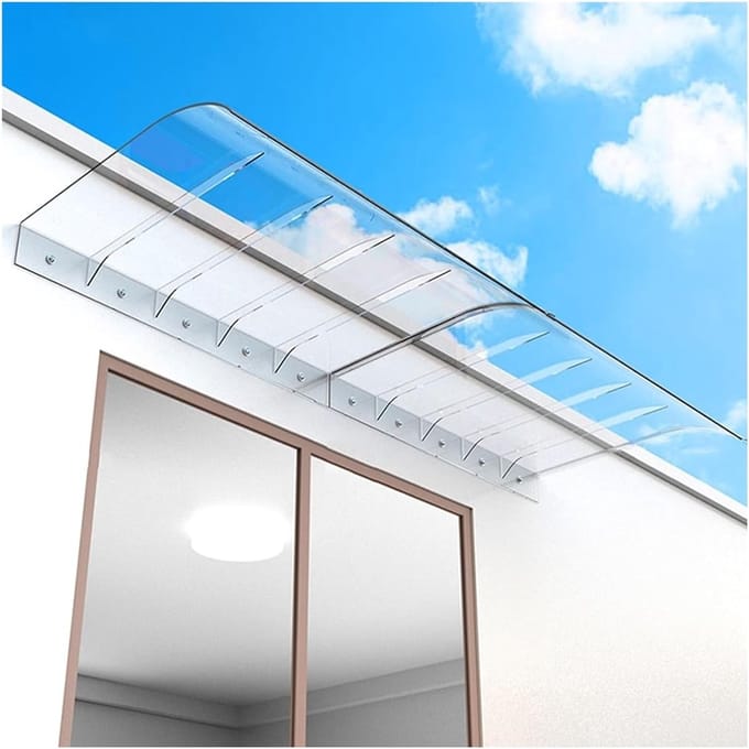 Overkapping Deur Raam - Regenbescherming Buiten - Bescherming Tuin - UV Bestendig Polycarbonaat - 50x40cm - Transparant