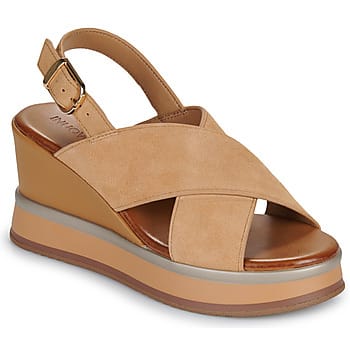 Sandalen met sleehak Inuovo B37010-COCONUT