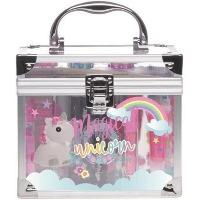 Casuelle Make-up Koffer Unicorn Meisjes Acryl Transparant 24-delig