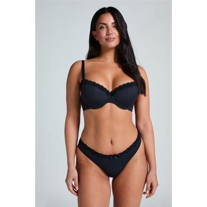 Hunkemöller Dames Lingerie String Lola - Zwart - maat M