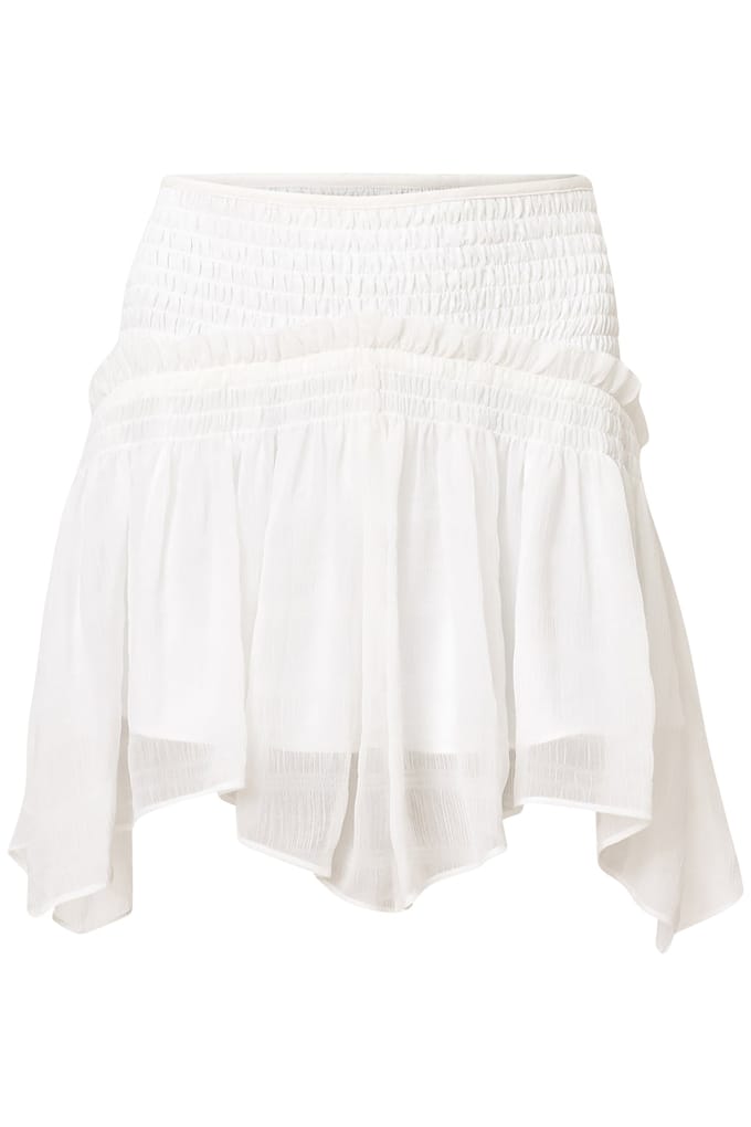 AllSaints Pamela Skirt Snow White Maat: 4 | Mini Rokken Outlet | Dames | Wit