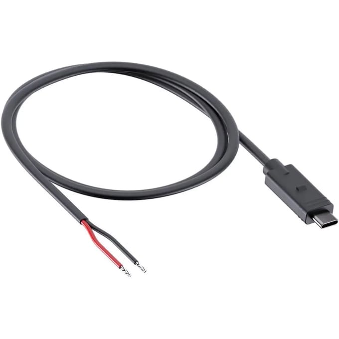 SP Connect 12V DC kabel SPC+ | USB-C naar open einde voedingskabel - 24 watt - Zwart