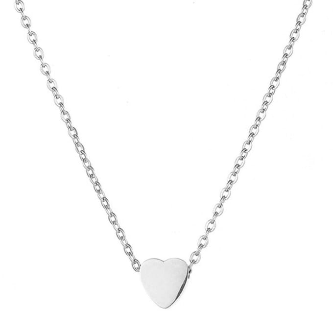 Rhylane - Ketting met hartje - Zilverkleurig - 42 + 5 cm