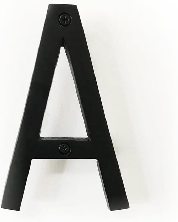 Zwevend Huisnummer Zwart 15 cm Hoog Aluminium