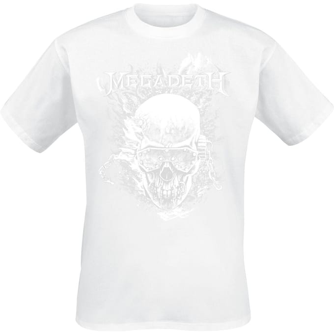 Megadeth T-shirt - Vic & Flames - S tot 5XL - voor Mannen - wit