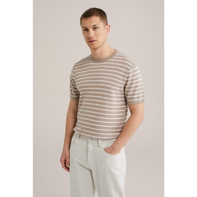 We Fashion T-shirt Beige Größe: 3XL | Basic T-Shirts Outlet | Herren | Braun