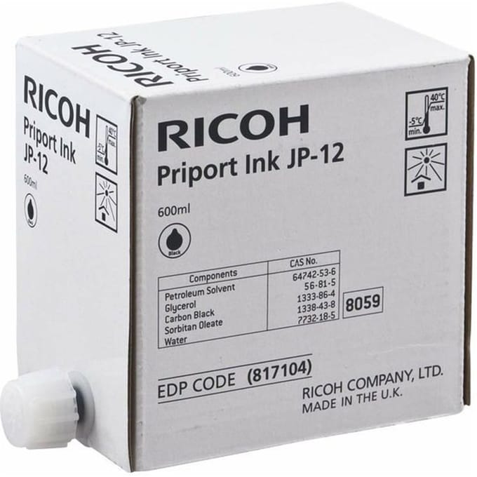 Ricoh type JP12 inkt zwart 5 stuks (origineel)