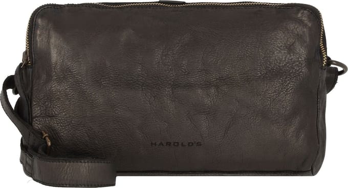 HAROLD'S Leren schoudertas Submarine Handbag Triple Black zwart