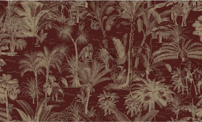 Odyssee jungle rood/goud 106cm L971-10D