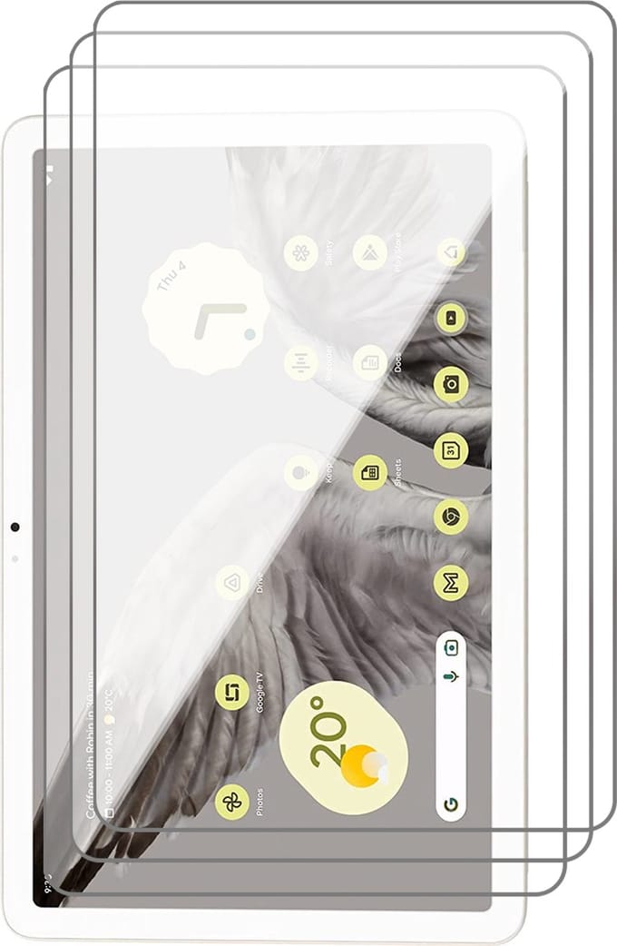 Screenprotector geschikt voor Google Pixel Tablet - 3x Gehard Glas Screen Protector GlassGuard