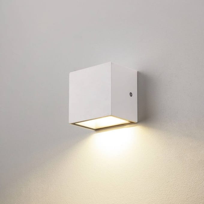 SLV Sitra Enkele LED buiten wandlamp, wit