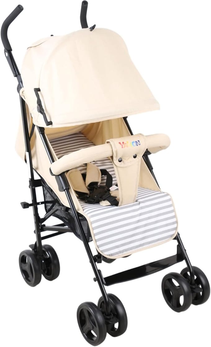 Klein Inklapbare Kinderwagen met 5 Ligposities en 360° Wielen