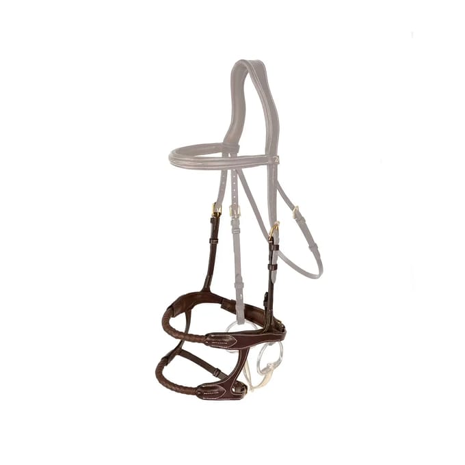 Muserolle paard dubbel met bedekte touw Dy'on