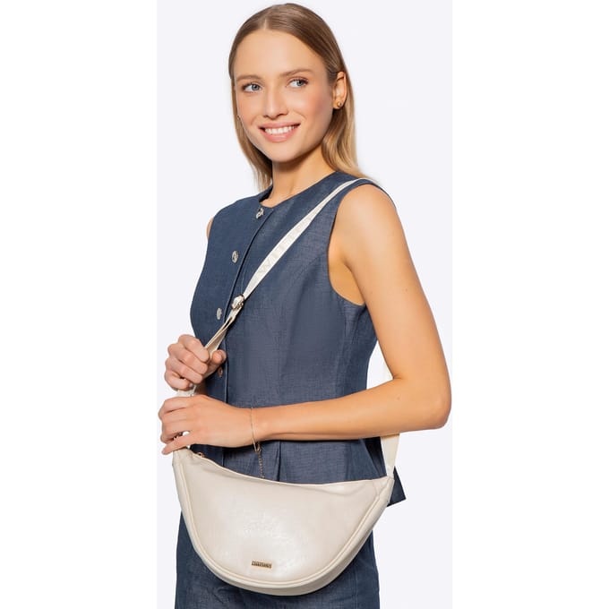 Wittchen - Crossbodytas voor Dames - Brede Band - Eco-leer - Crème