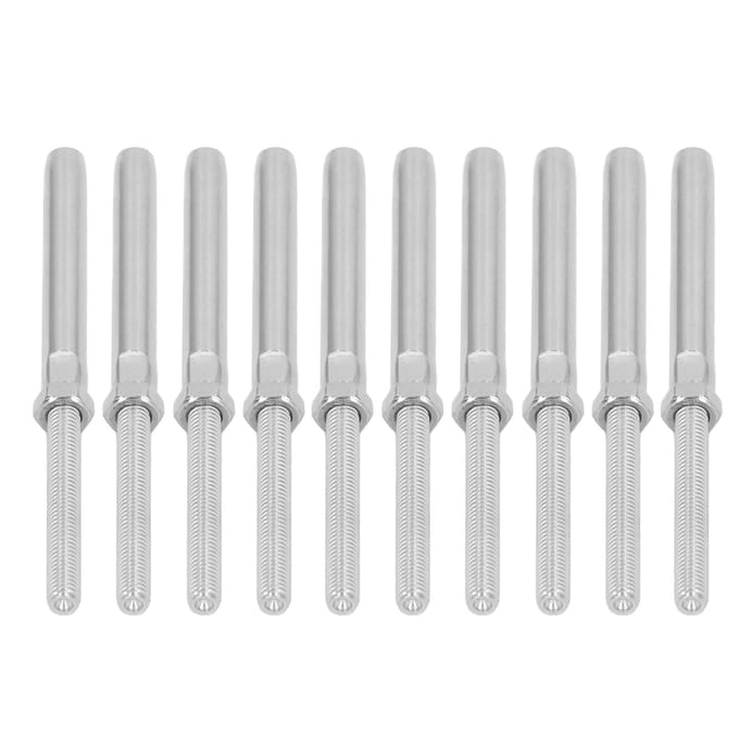 10 stuks Draadpers Lag Schroef RVS Kabelleuning Hardware Pers Lag Schroef Kit M10 5mm 0.2in