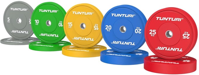Tunturi Platinum bumperplates - Halter gewichten - Halterschijven - Set 150kg