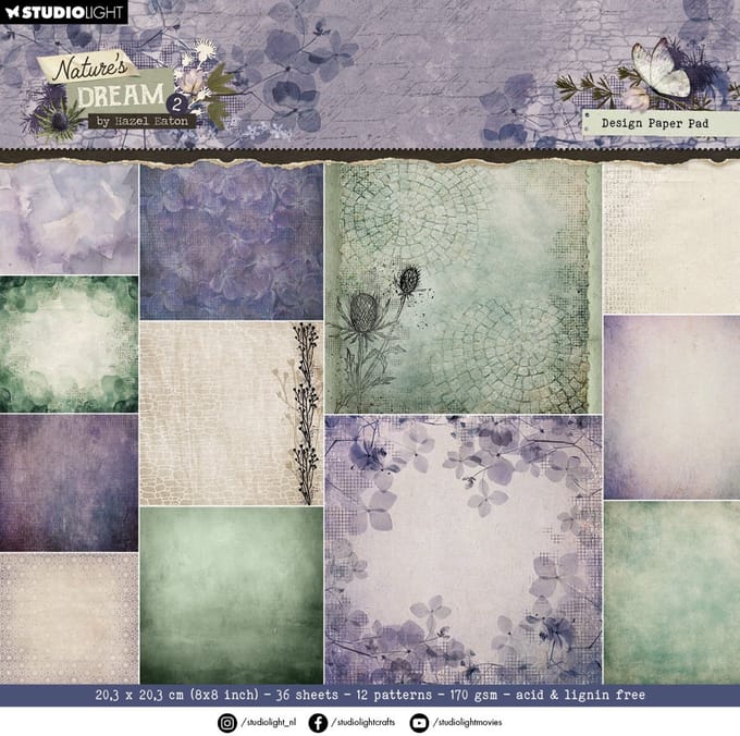 Design Paper pad Background paper - Nature's dream 2 nr. 236