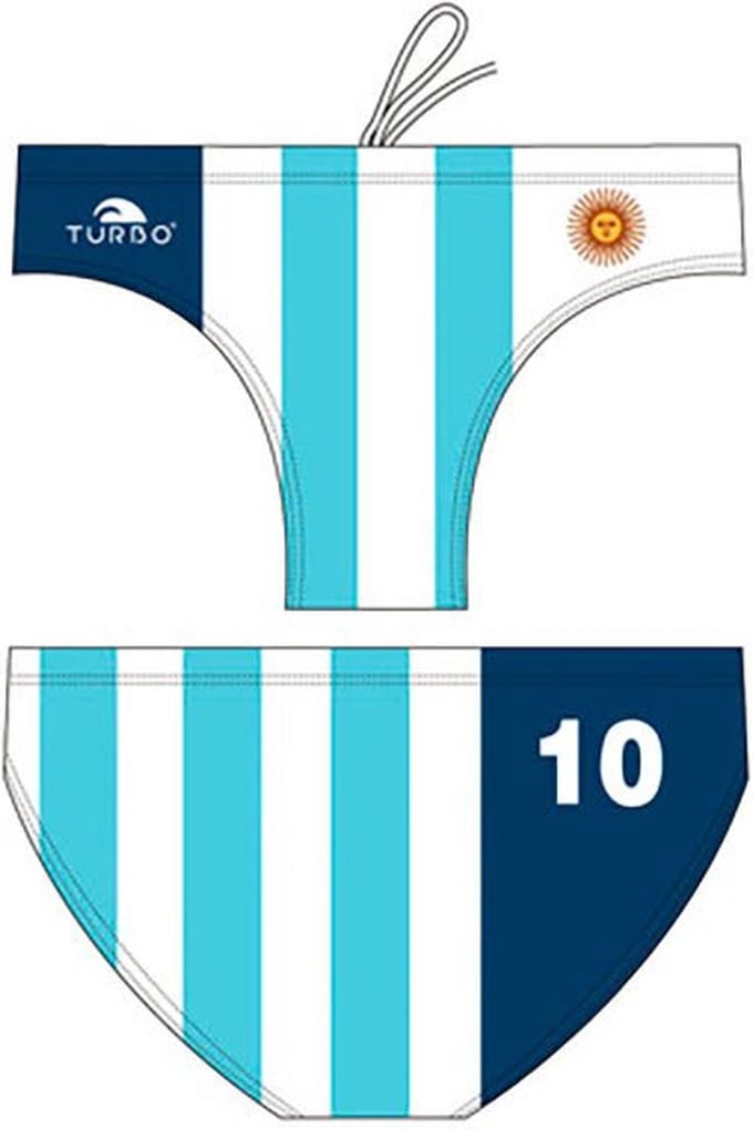 Turbo Argentina Zwemslip Wit,Blauw S Man