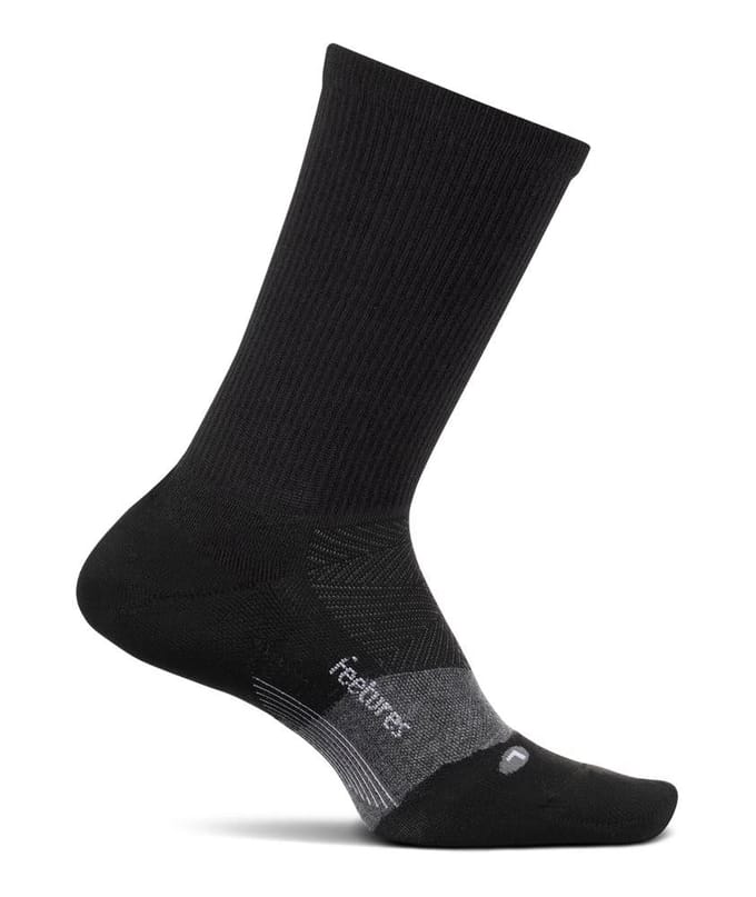 Feetures - Merino 10 Ultra Light Mini Crew - Charcoal - Donkergrijs / MEDIUM