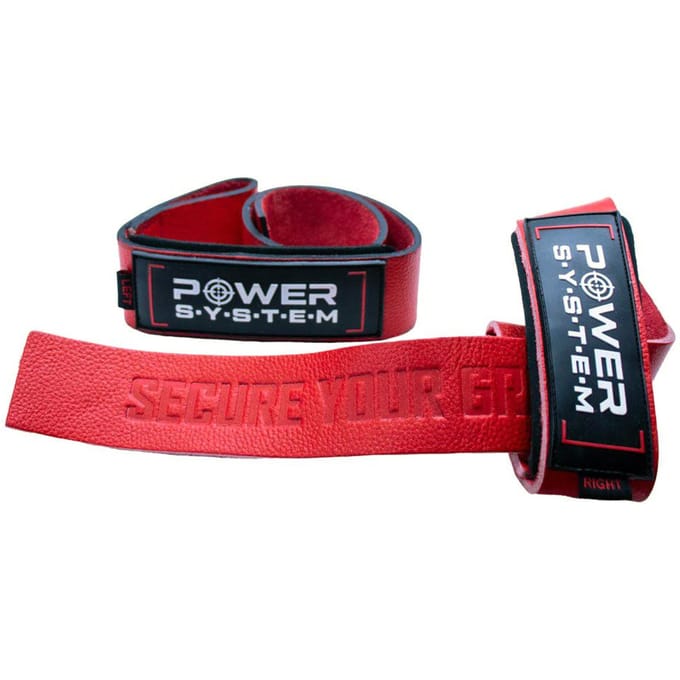 Sangles de levage en cuir Power-system ROUGES