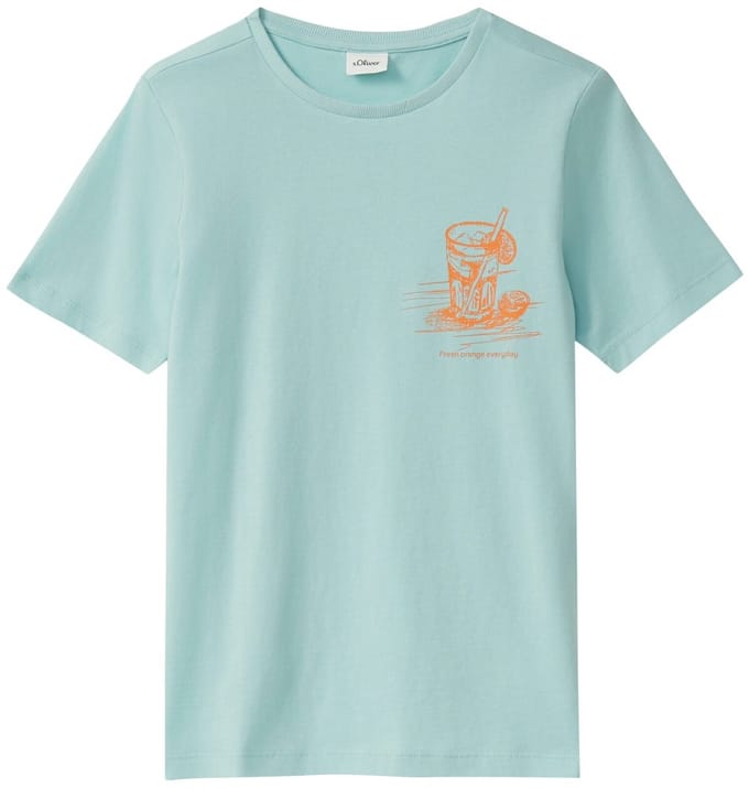T-shirt van jersey met druk vooraan rechte snit kind s.Oliver