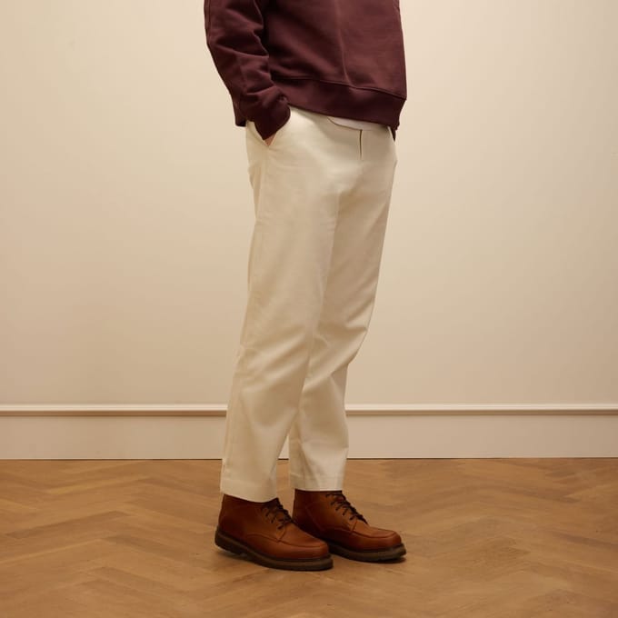 Manfield - Heren - Cognac leren veterboots - Maat 41
